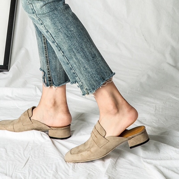 🆕 suede low heel slipper loafer - Picture 5 of 8